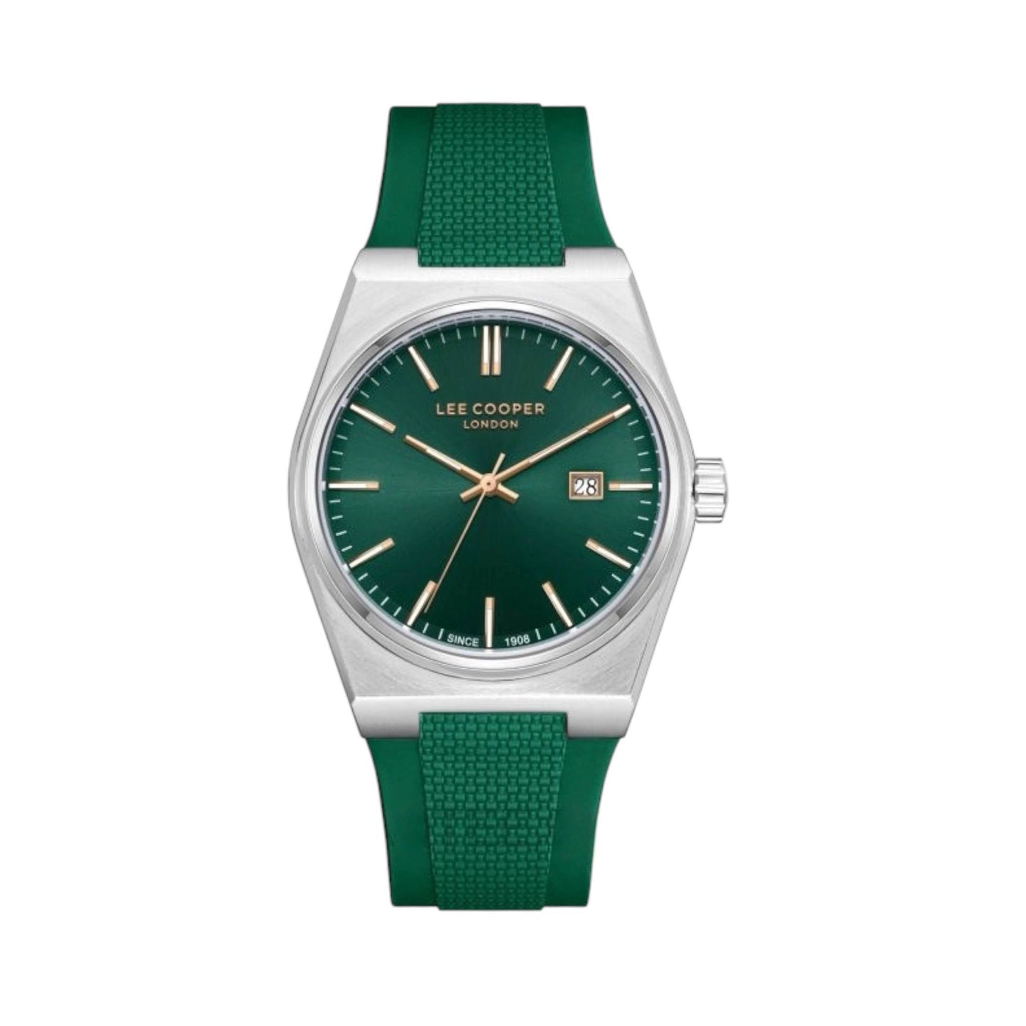 LEE COOPER LC08250.375 GREEN RUBBER BAND GREEN DIAL  FOR MEN