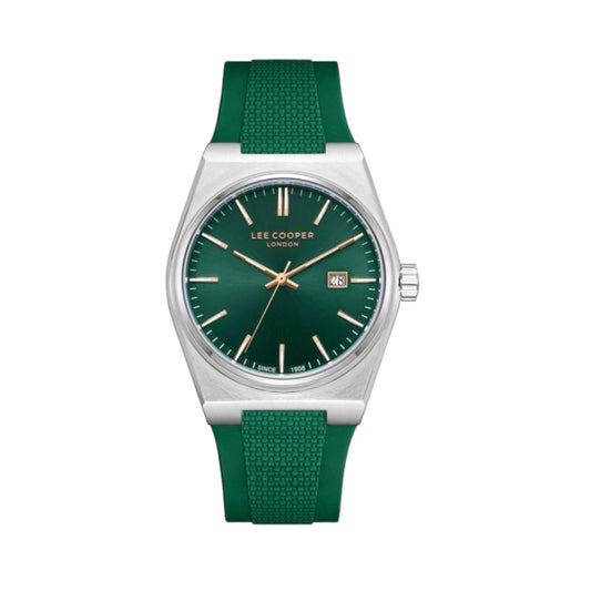LEE COOPER LC08250.375 GREEN RUBBER BAND GREEN DIAL  FOR MEN
