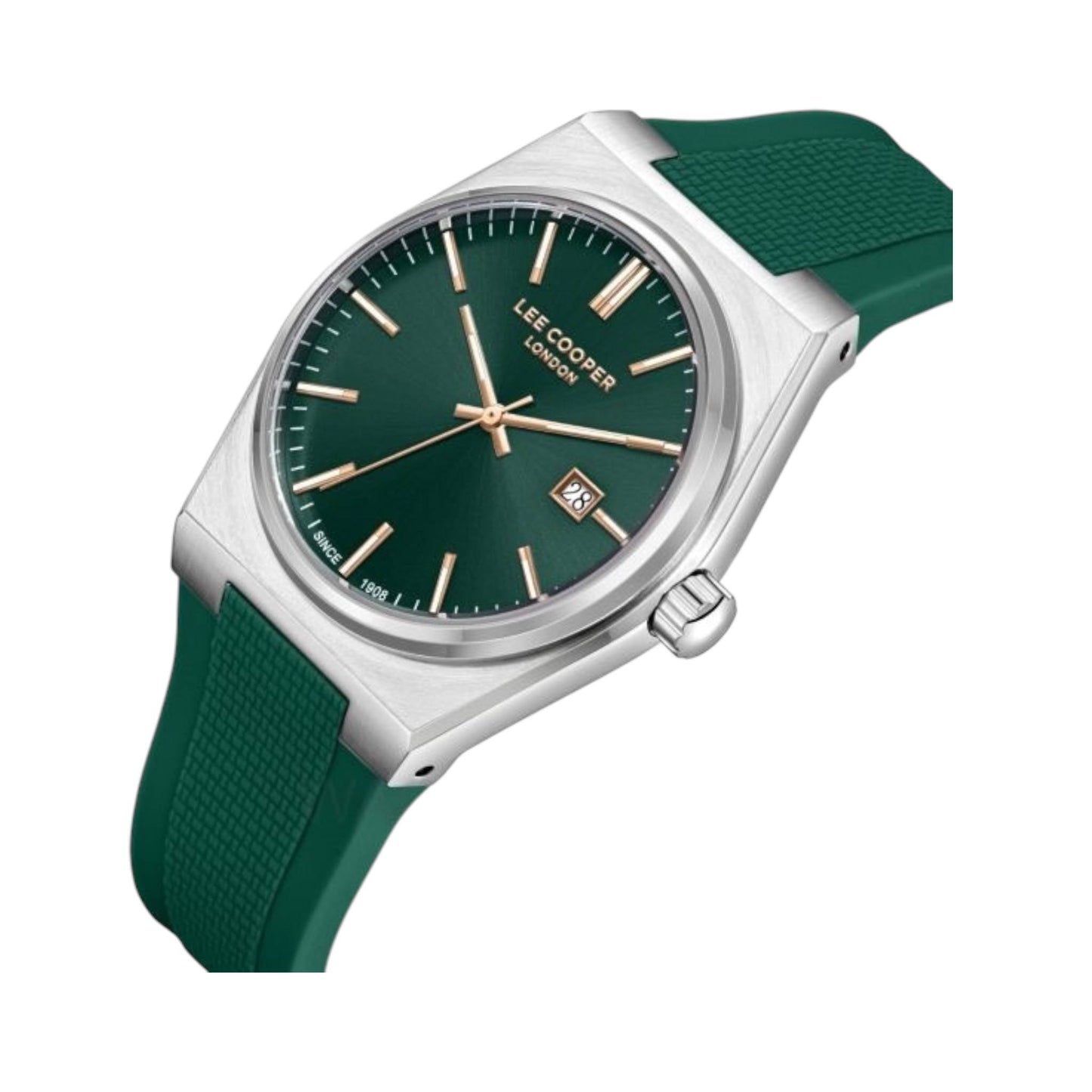 LEE COOPER LC08250.375 GREEN RUBBER BAND GREEN DIAL  FOR MEN