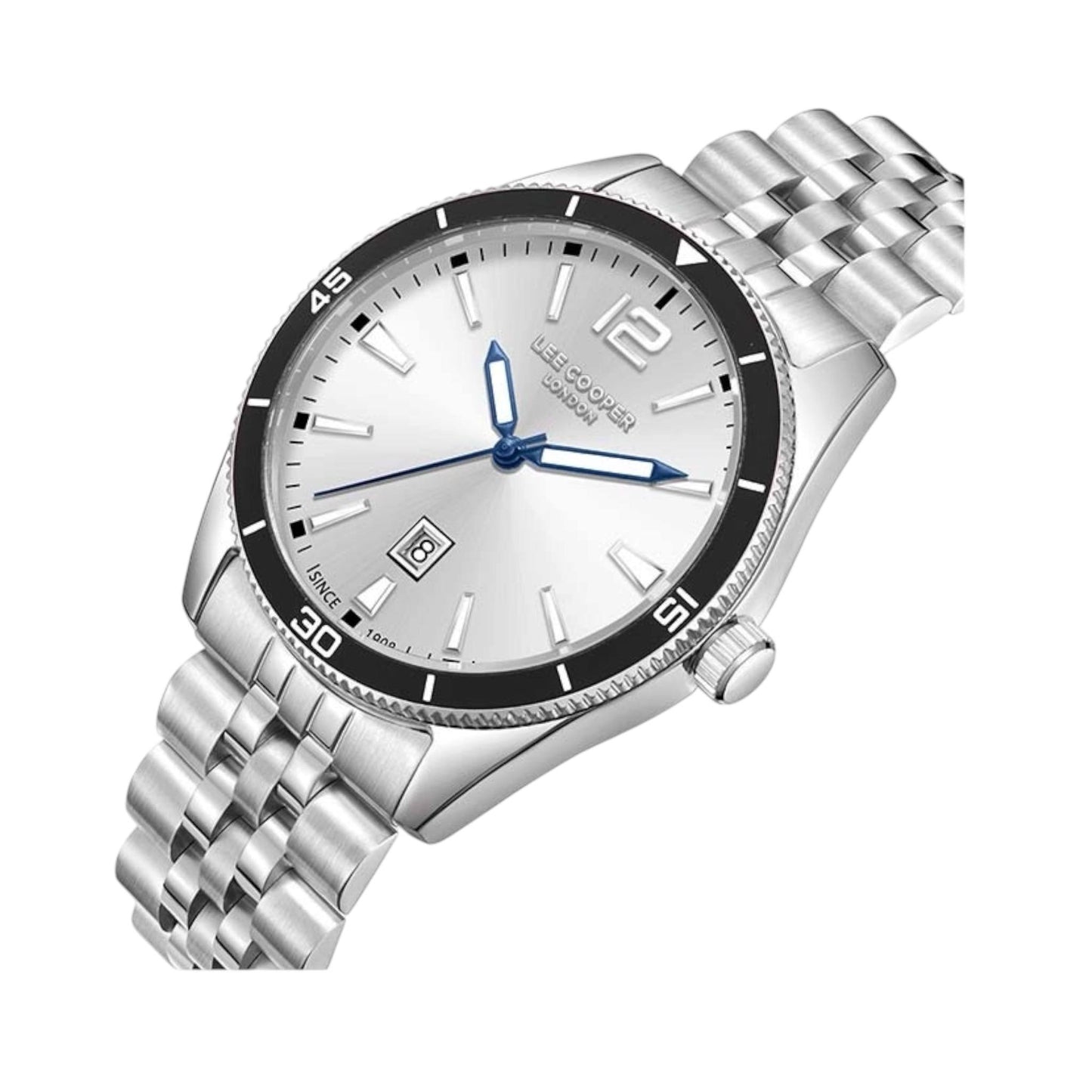 LEE COOPER LC08281.330 SILVER STEEL BAND SILVER DIAL  FOR MEN
