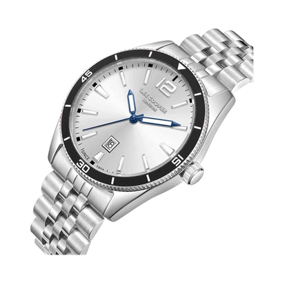 LEE COOPER LC08281.330 SILVER STEEL BAND SILVER DIAL  FOR MEN