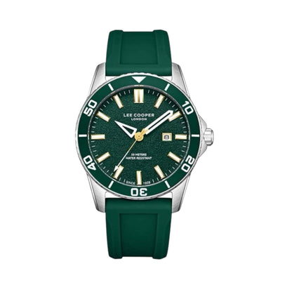 LEE COOPER LC08278.375 GREEN RUBBER BAND GREEN DIAL  FOR MEN