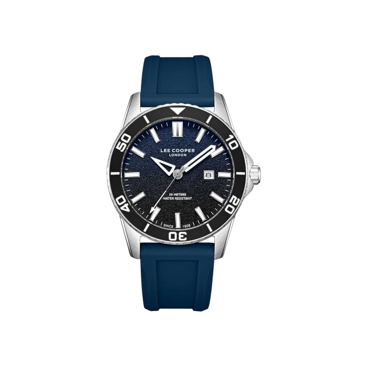 LEE COOPER LC08278.399 NAVY BLUE RUBBER BAND NAVY BLUE DIAL  FOR MEN