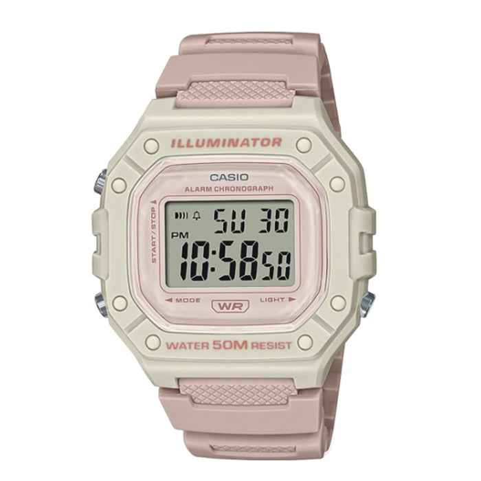 CASIO Watch Youth Digital W-218HC-4A2 - Pink & Beige