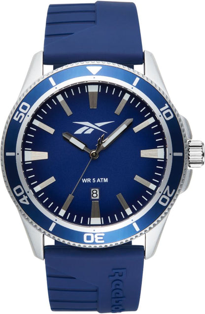 Reebok RV-COT-G3-A1IN-NW Blue Rubber Band Blue Dial For Men
