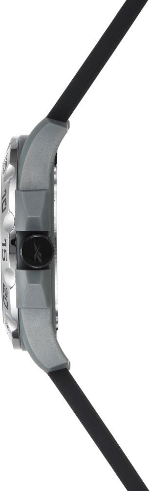 Reebok RV-EMB-G3-PAIB-BW Black Rubber Band Black Dial For Men