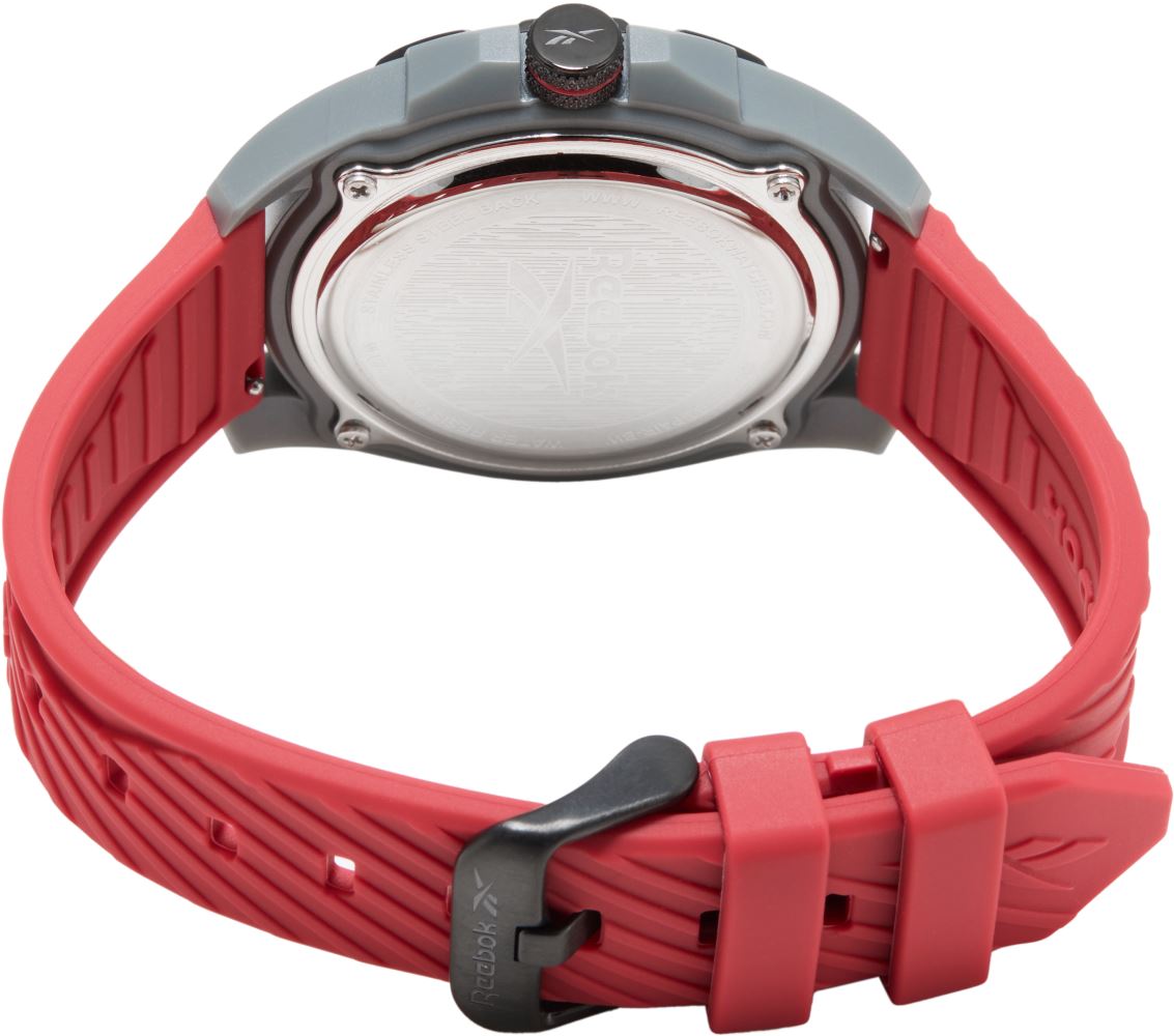 Reebok RV-EMB-G3-PAIR-BW Red Rubber Band Black Dial For Men