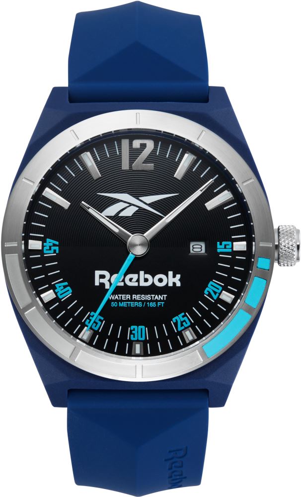 Reebok RV-LGA-G3-PNIN-A1 Blue Rubber Band Black Dial For Men