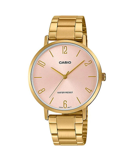 Casio LTP-VT01G-4B Women's Minimalistic Gold Tone Stainless Stel