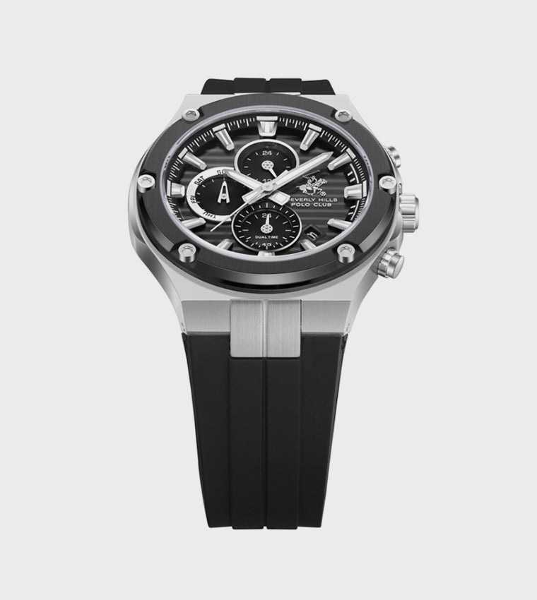 POLO BP3822X.351 BLACK RUBBER BAND BLACK DIAL  FOR MEN