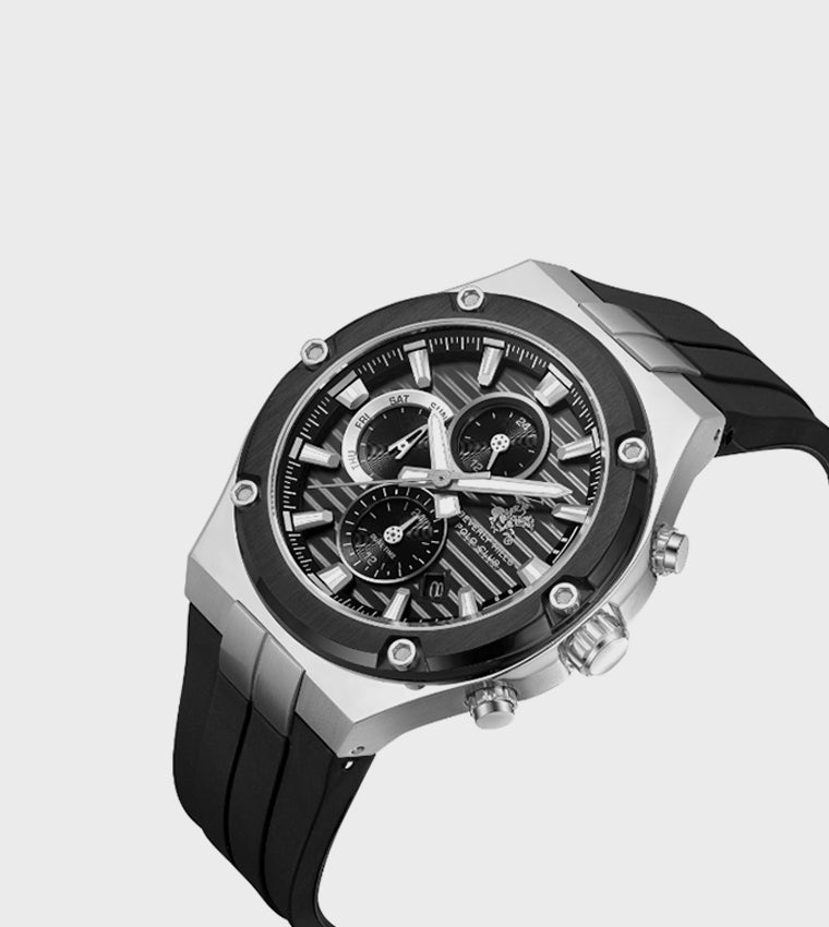 POLO BP3822X.351 BLACK RUBBER BAND BLACK DIAL  FOR MEN