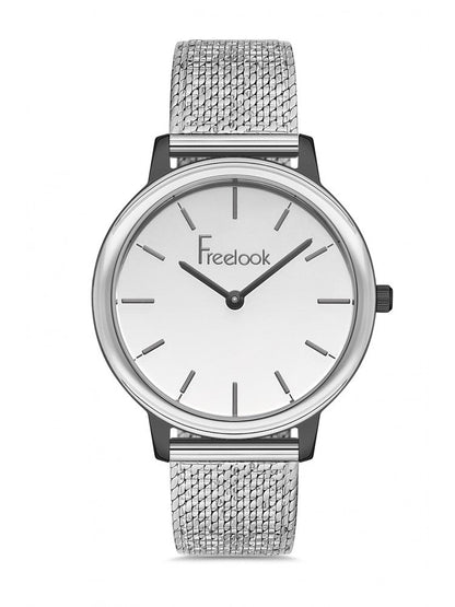 FREELOOK FL.1.10143-1 SILVER STEEL BAND SILVER DIAL  FOR WOMEN